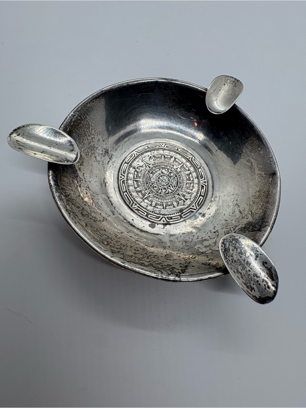 Vintage Mexico Sterling silver ash tray **AS IS** Repair or scrap